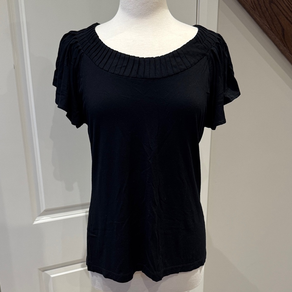 Banana Republic Black Short Sleeve Top, size L